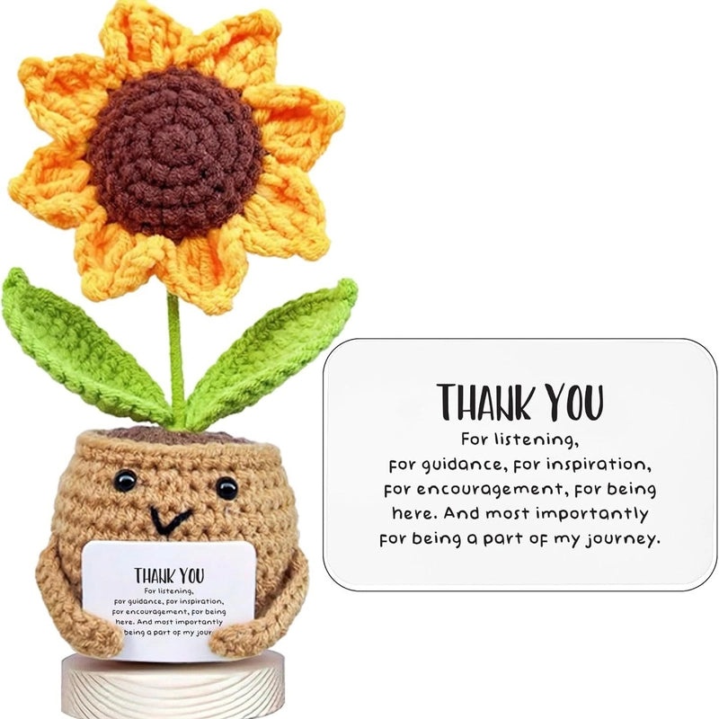 Adorable Sunflower Yarn Decorative Faux Flowers for Home Decor|Artificial Flowers