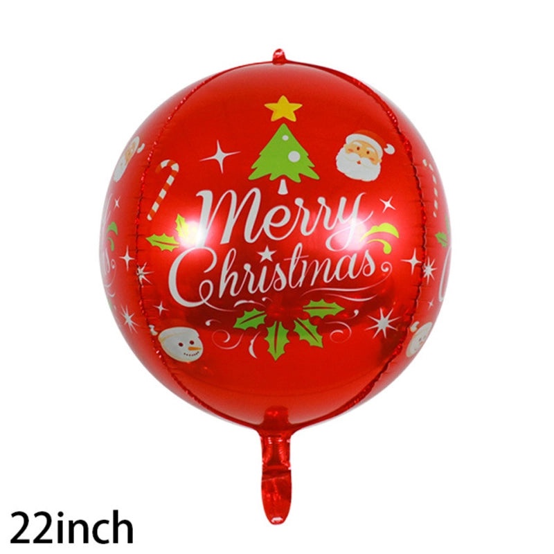 Christmas Party Balloons Set Snowman Santa Claus Gift Box Aluminum Foil Decorations|Holiday Party Supplies