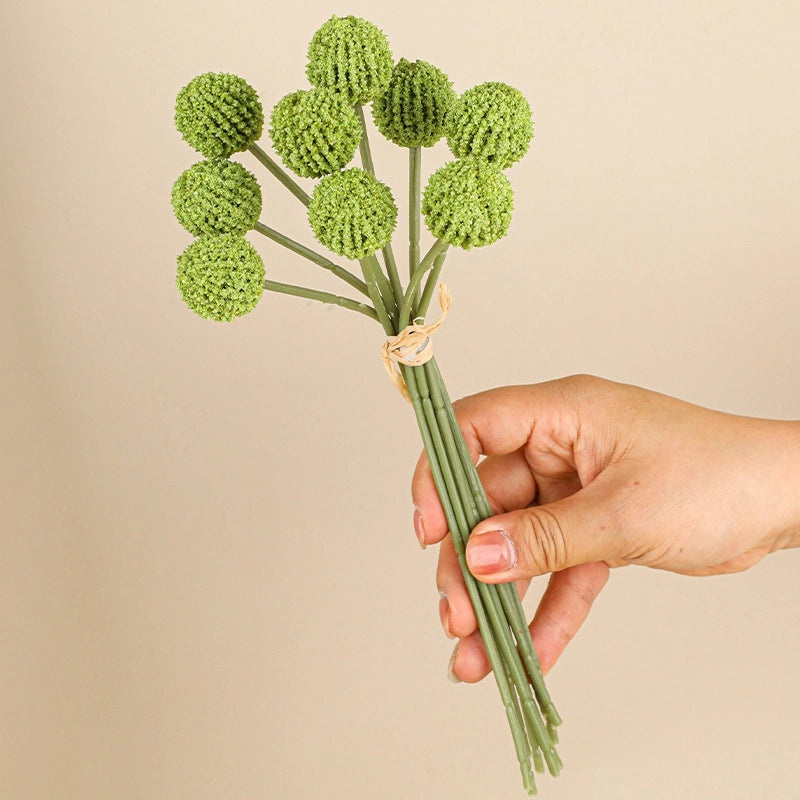 Golden Simulation Dandelion Ball Set 9pcs Nordic Home Decor Artificial Flowers Green Plant Ornaments|Home Decoration