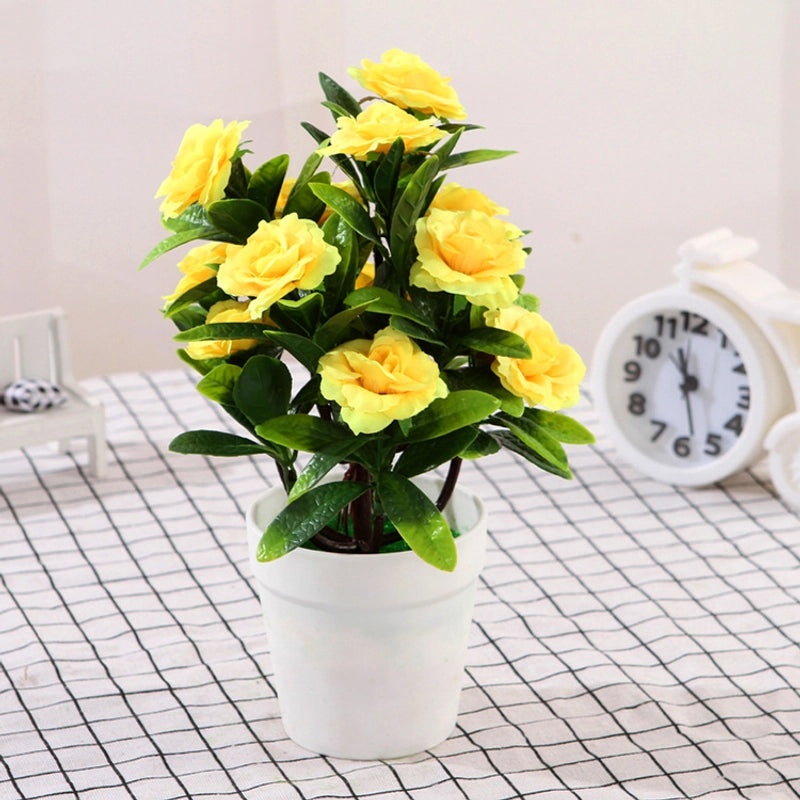 Artificial Rose and Lily Potted Plant Simulation Flower Greenery Home Indoor Outdoor Decor|Home Decor Artificial Plants