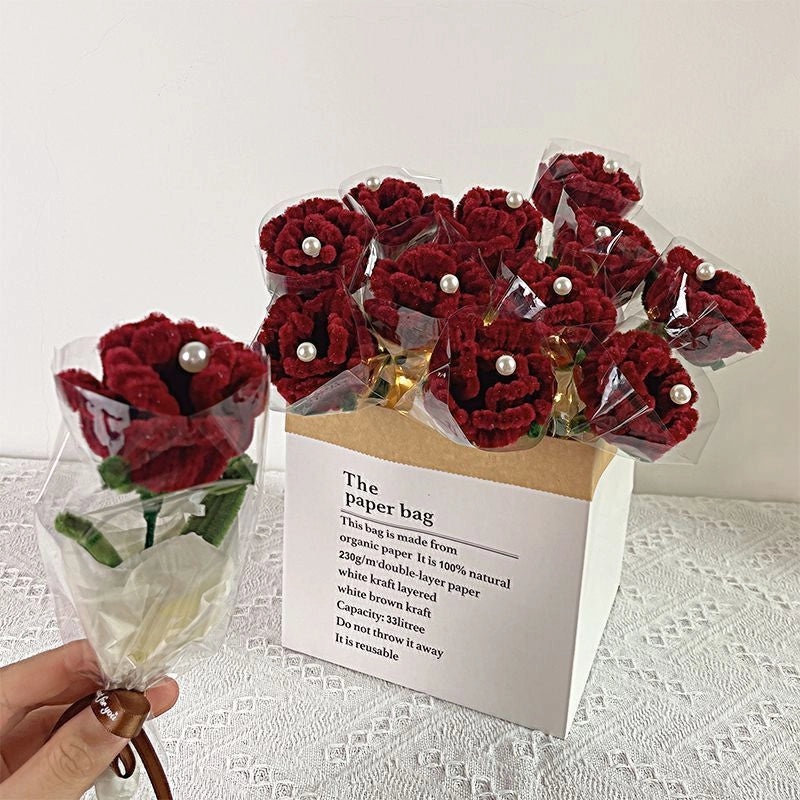Elegant Minimalist Preserved Rose Artificial Flower Bouquet|Home Decor Artificial Flowers