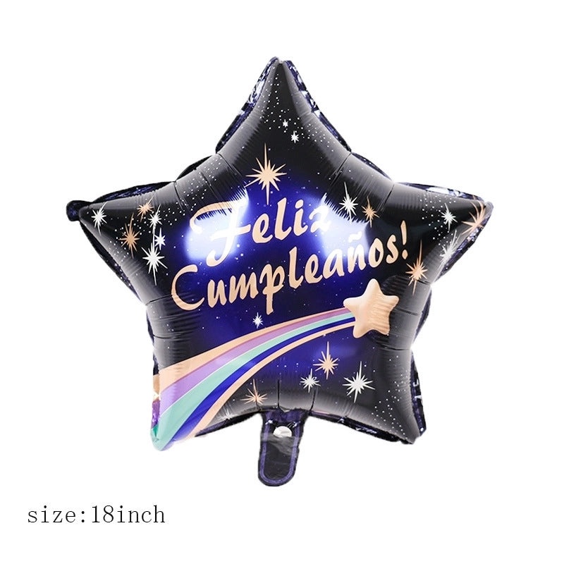 50 Pieces Birthday Party Balloons Aluminum Foil Letter Star Heart Shapes | Party Supplies Balloons|生日派对气球