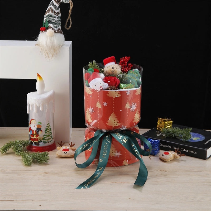 Festive Snowman and Reindeer Artificial Floral Arrangement|Holiday Decorations