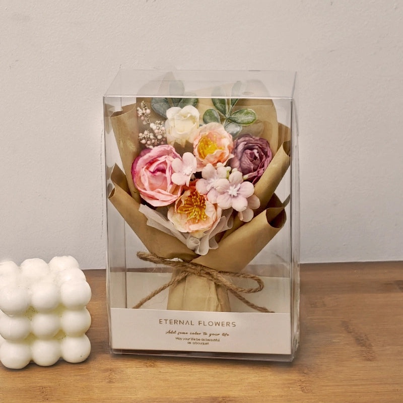 Vibrant Silk Flower Bouquet, Romantic Artificial Floral Arrangement|Home Decor Artificial Flowers