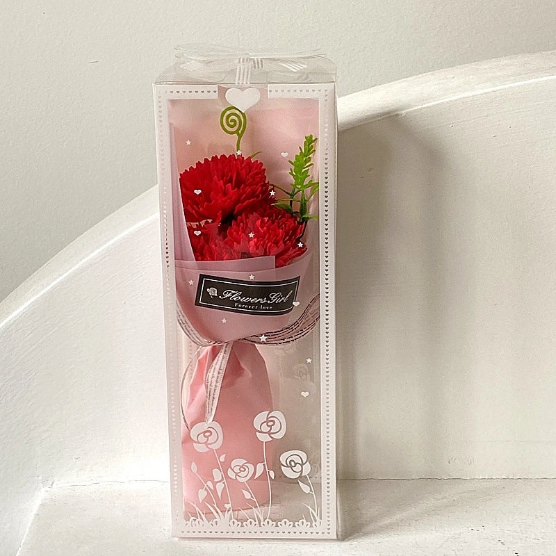 Romantic Carnation Rose Soap Flower Artificial Floral Arrangement|Home Decor Artificial Flowers