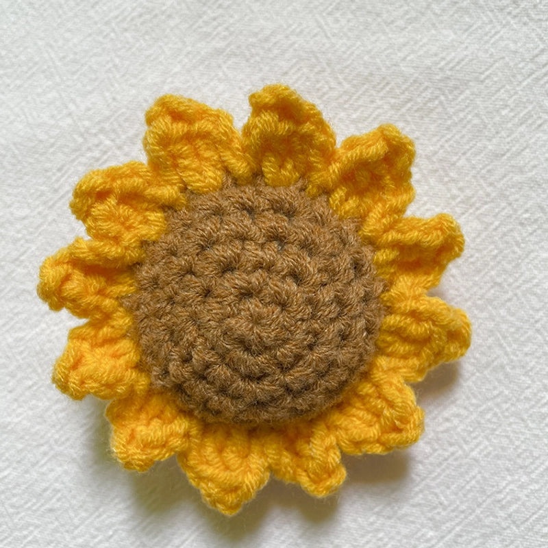 Minimalist Sunflower Heart-Shaped Rose Yarn Artificial Flowers|Home Decor Artificial Flowers