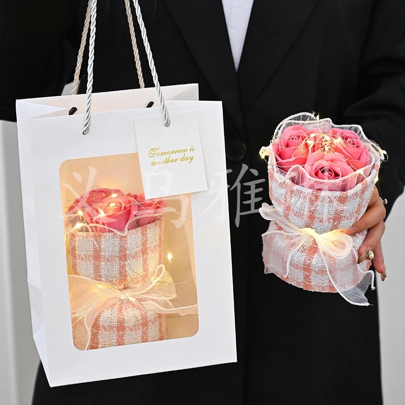 Elegant Valentine’s Day Artificial Flower Soap Gift for Women|Home Decor & Gifts