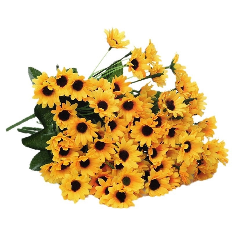 Artificial Sunflower Desktop Plant Decorative Green Potted Flower Home Office Indoor Ornament|Home Decor Artificial Plants