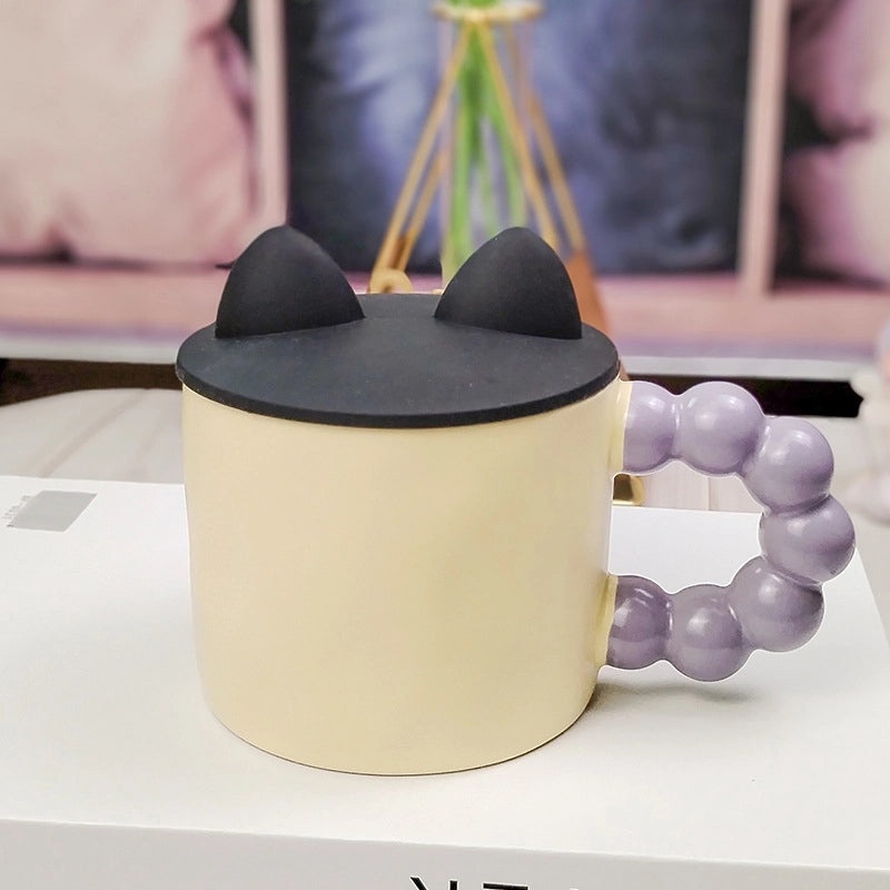 Stylish Solid Color Ceramic Mug - Single Piece | Home & Kitchen Drinkware