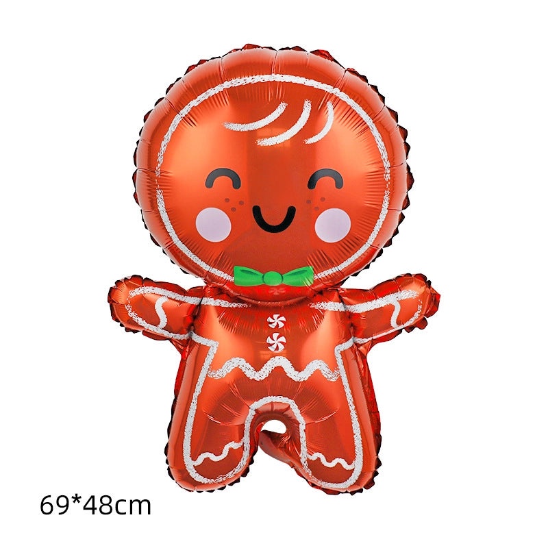 Christmas Party Balloons Set Snowman Santa Claus Gift Box Aluminum Foil Decorations|Holiday Party Supplies