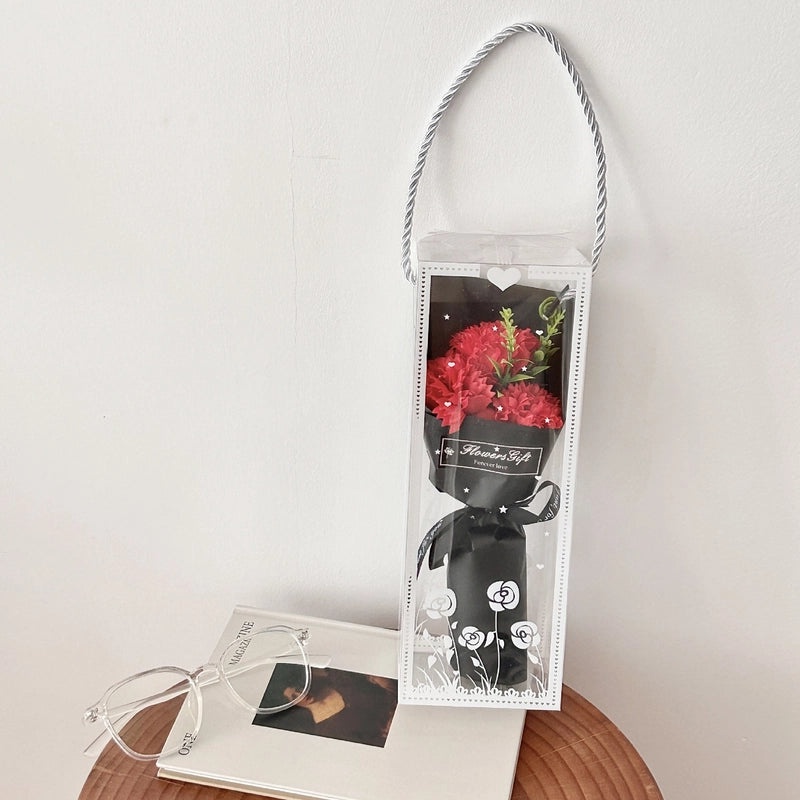 Romantic Carnation Rose Soap Flower Artificial Floral Arrangement|Home Decor Artificial Flowers