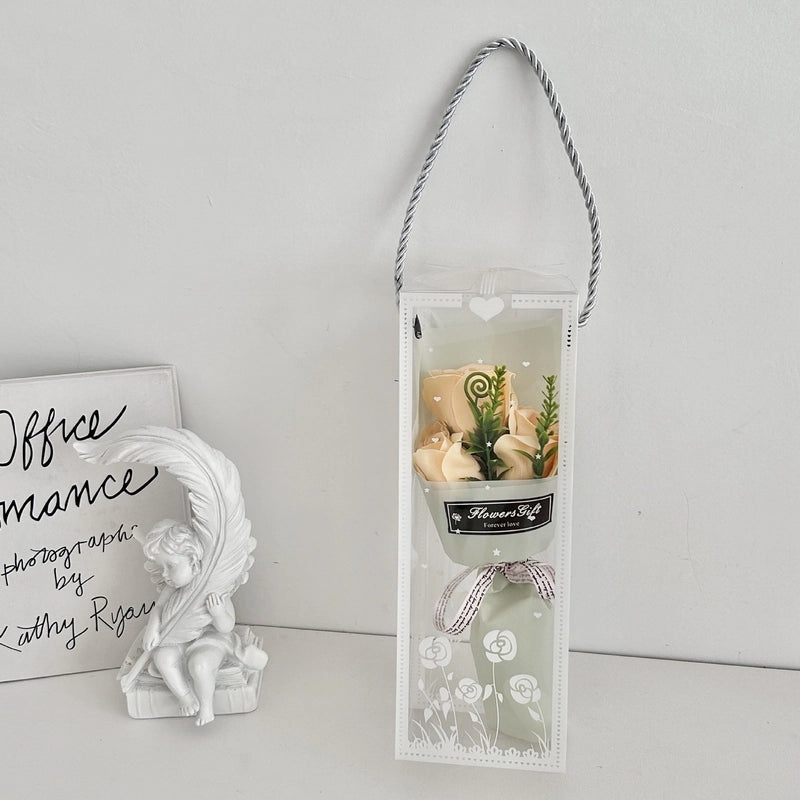 Romantic Carnation Rose Soap Flower Artificial Floral Arrangement|Home Decor Artificial Flowers