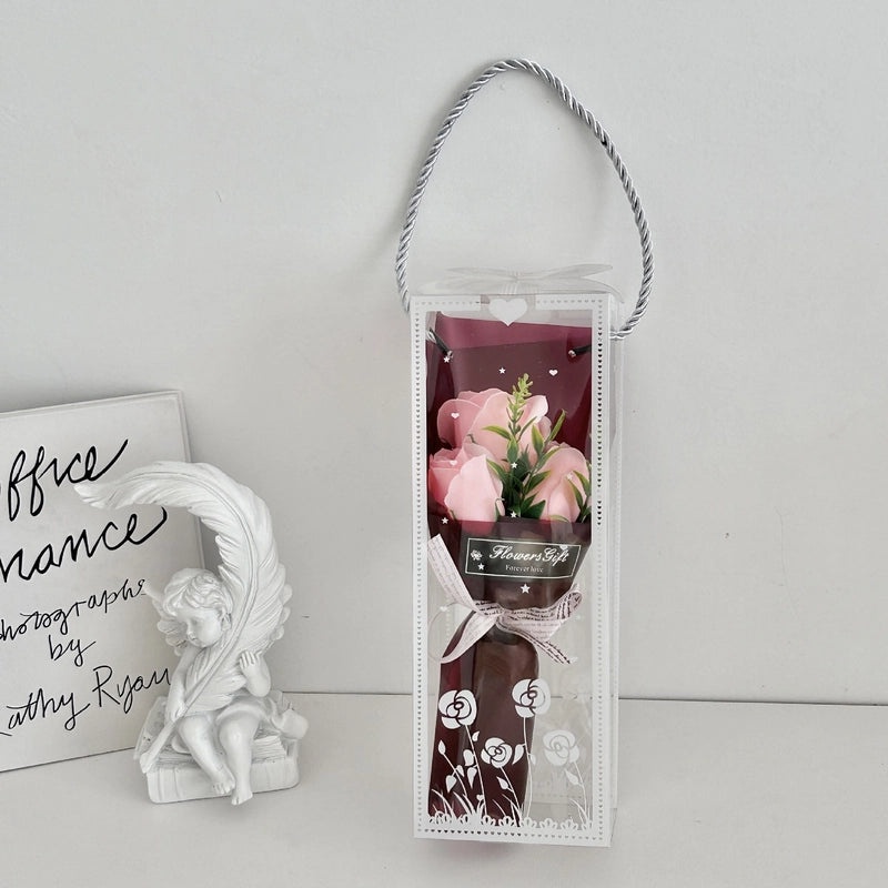 Romantic Carnation Rose Soap Flower Artificial Floral Arrangement|Home Decor Artificial Flowers