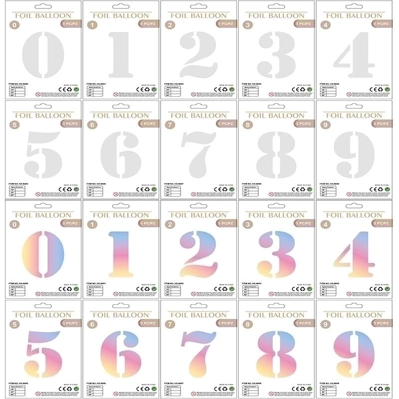 Personalized Birthday Number Balloons Aluminum Foil Party Decorations|Party Supplies Balloons