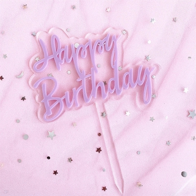 10 Pieces Acrylic Letter Birthday Cake Toppers | Cake Decorating Supplies
