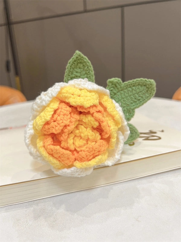 Peony Wool Hand-Woven DIY Artificial Flower Bouquet for Home Decor and Teacher's Day Gift | Home Decor & Gifts