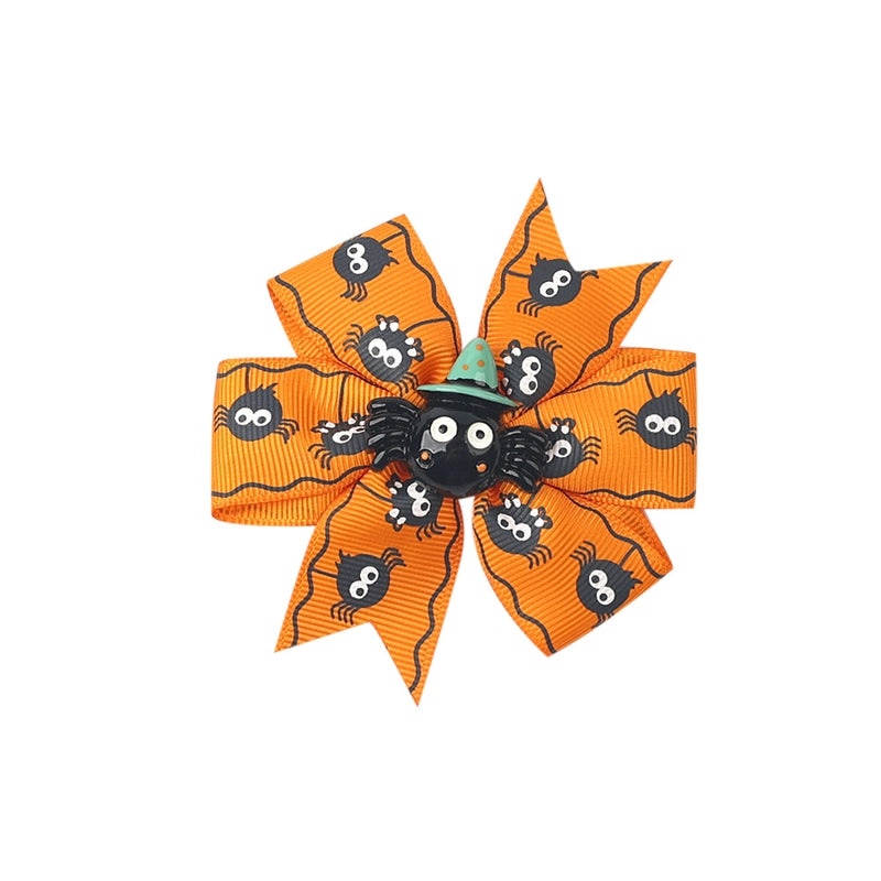 Funny Halloween Pattern Ribbed Ribbon Hairpin for Party|Hair Accessories