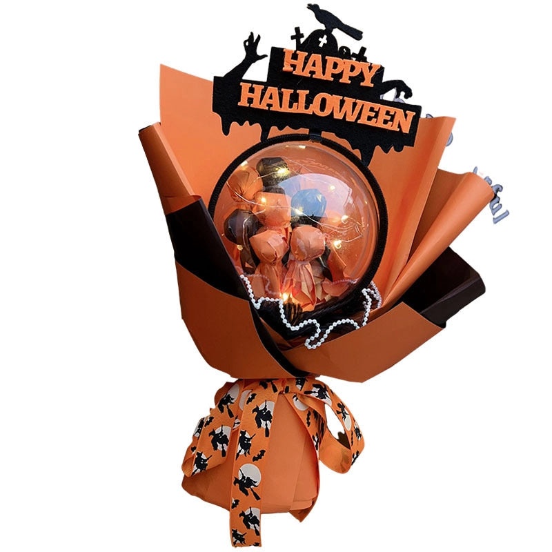 Halloween Pumpkin Plastic Flowers Nordic Modern Cute Artificial Floral Decor|Home Decor & Seasonal Decorations