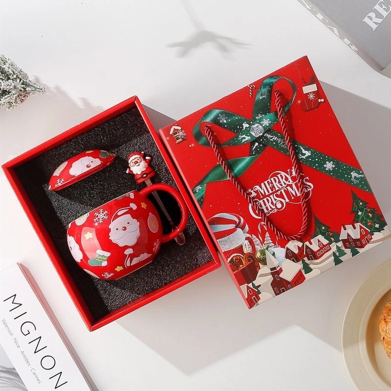 Festive Snowflake Ceramic Water Bottle Set for Christmas | Home & Kitchen Drinkware