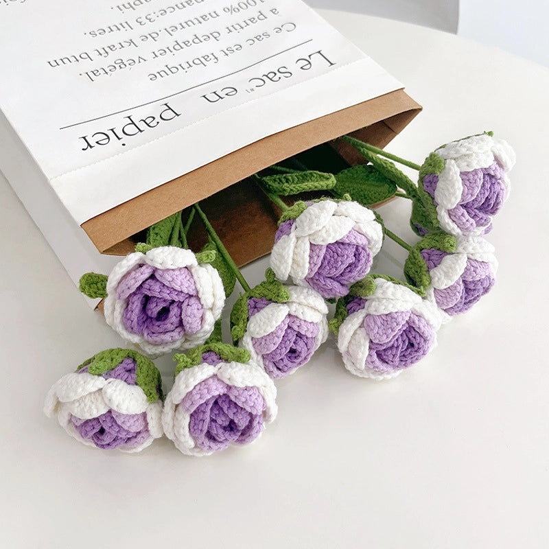 Elegant Romantic Flower Yarn Artificial Plants|Home Decor Artificial Flowers