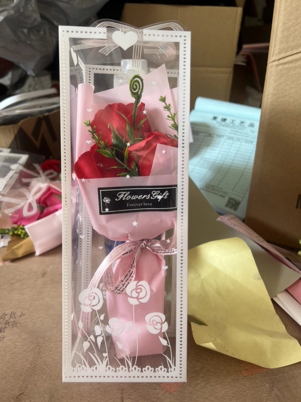 Romantic Carnation Rose Soap Flower Artificial Floral Arrangement|Home Decor Artificial Flowers