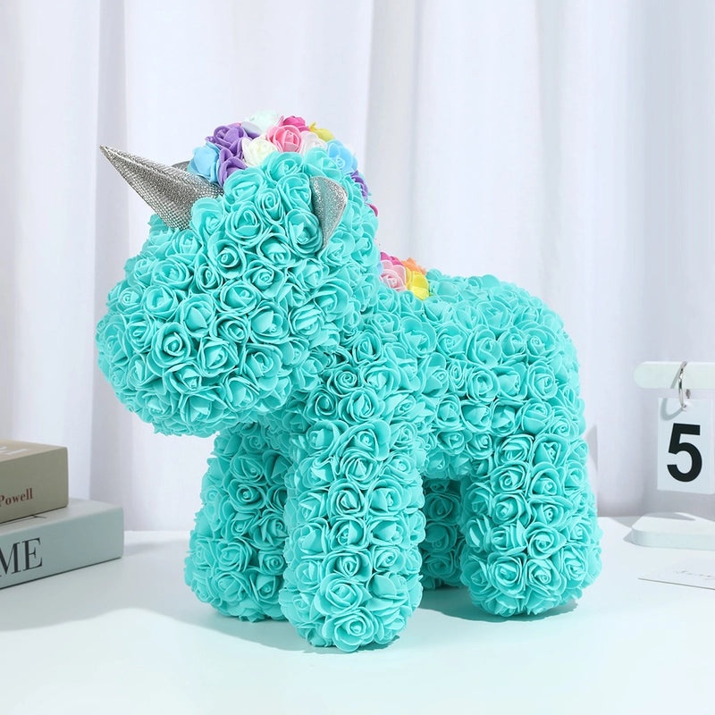 Elegant Lady Animal Preserved Fresh Flower Ornaments for Valentine's Day | Women's Accessories