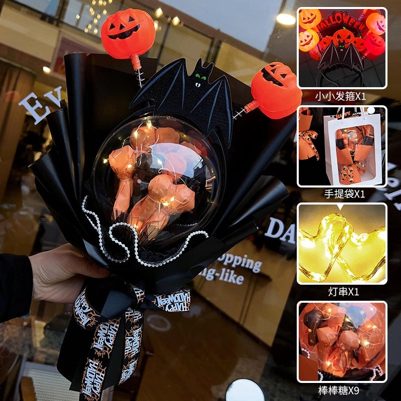 Halloween Pumpkin Plastic Flowers Nordic Modern Cute Artificial Floral Decor|Home Decor & Seasonal Decorations