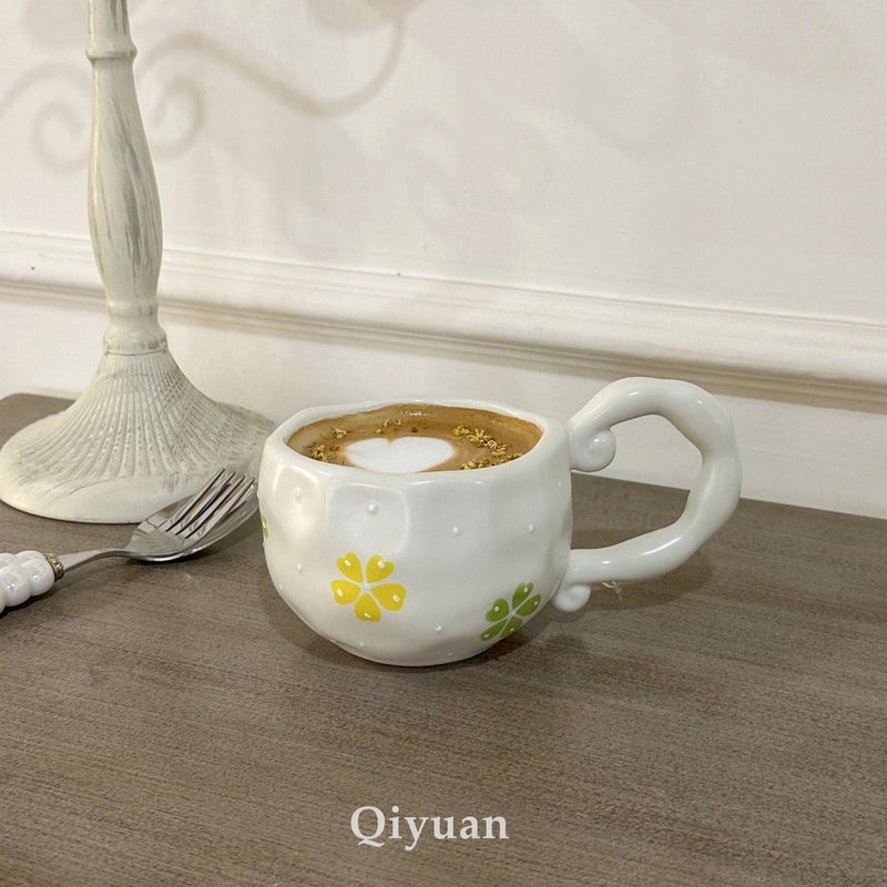 Charming Floral Ceramic Coffee Mug Single Piece|Home & Kitchen Mugs