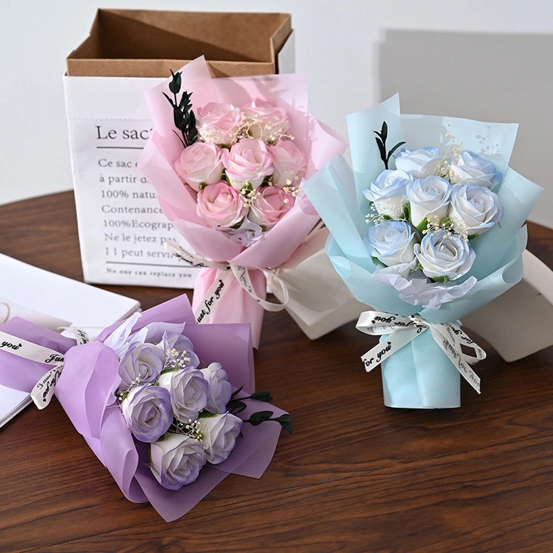 Elegant Valentine’s Day Artificial Flower Soap Gift for Women|Home Decor & Gifts