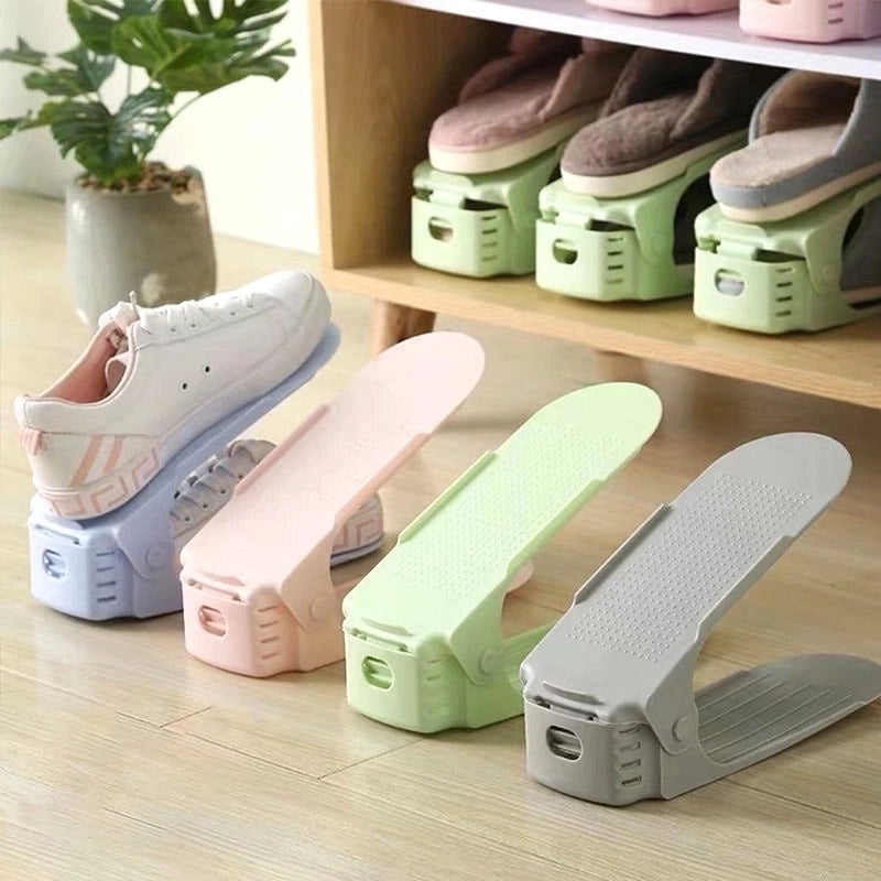 Double-layer Plastic Shoe Rack for Home and Dormitory | Shoe Storage & Organization