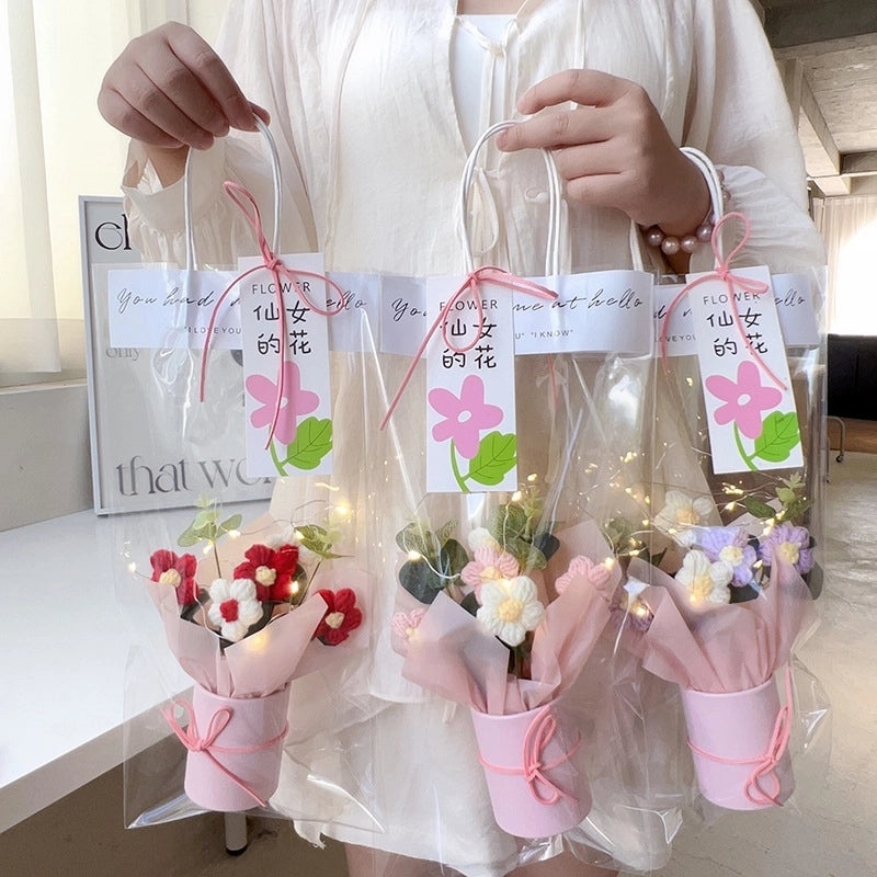 Valentine's Day Plush Flower Bouquet Cute Artificial Floral Gift|Home Decor & Gifts