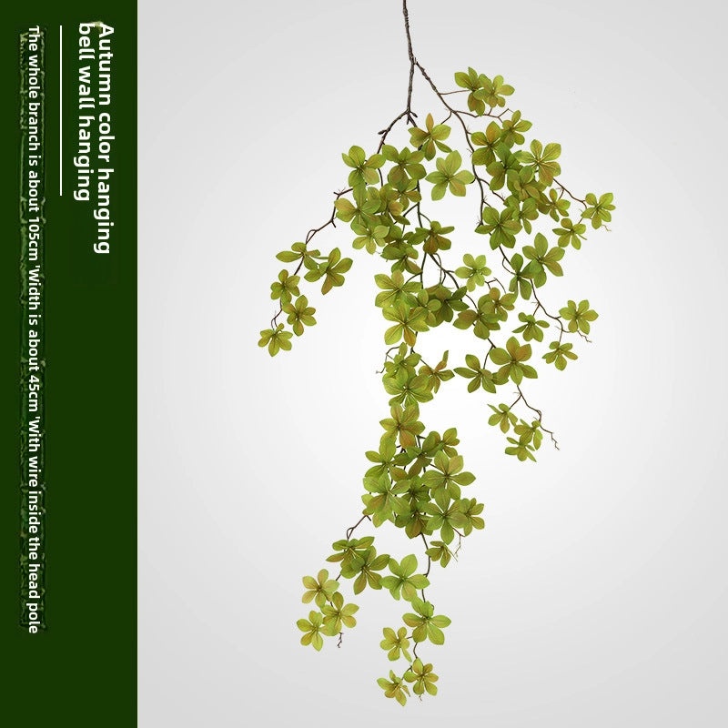 Artificial Green Japanese Bell Plant Fake Leaves Plastic Rattan Flower for Living Room Pipe Covering Decoration|Home Decor Artificial Plants