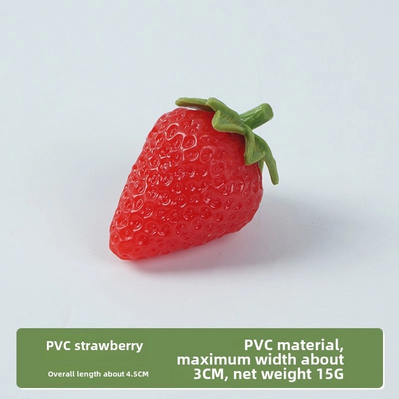 Realistic Plastic Strawberry Decoration | Artificial Fruit Props for Window Display and Photography | Home Decor Accessories | Fake Fruit Models 