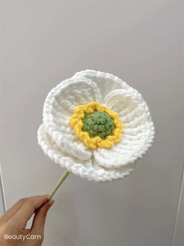 Handmade Pastoral Flower Yarn Artificial Blooms|Home Decor & Artificial Flowers