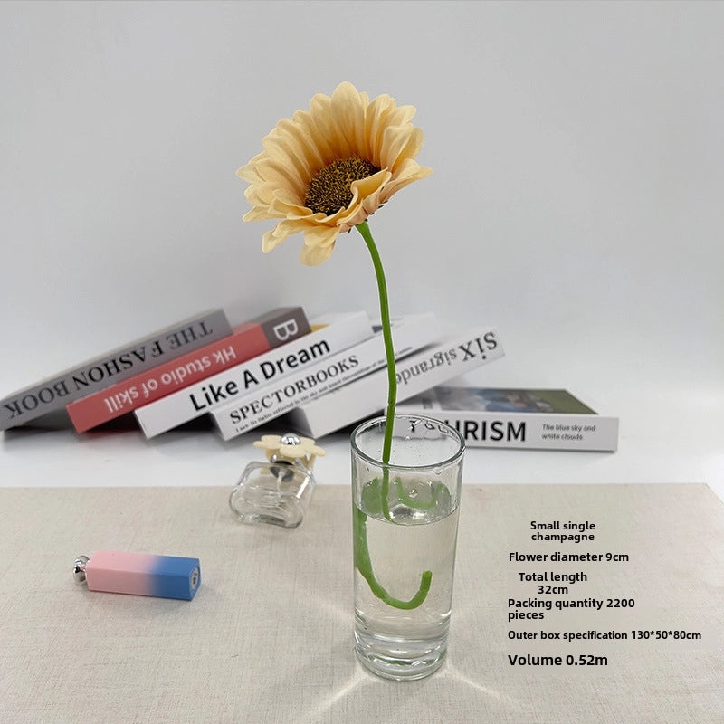 2 Pieces Realistic Artificial Sunflower Home Decor Wedding Floral Arrangement Fake Flower Bouquet|Home Decor & Floral Ornaments