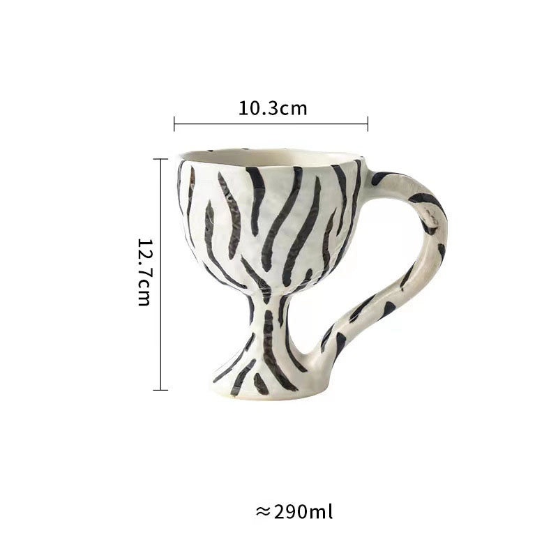 Stylish Leopard Print Ceramic Water Bottle with Casual Stripe Design | Drinkware & Water Bottles