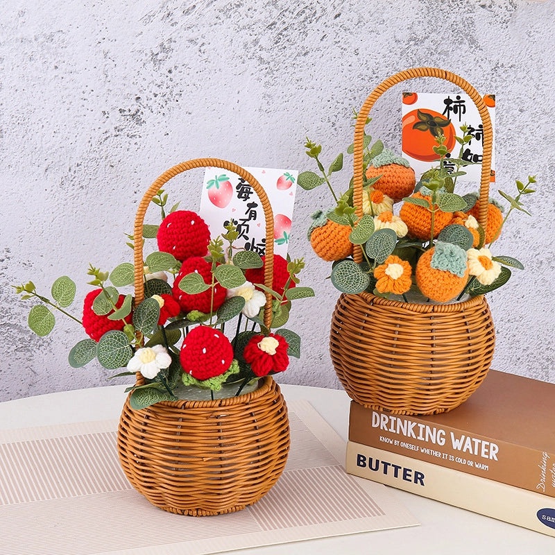 Valentine's Day Pastoral Fruit Yarn Artificial Flowers Decorative Imitation Plants|Home Decor Artificial Flowers