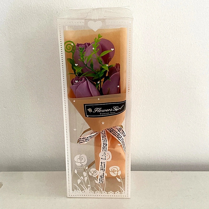 Romantic Carnation Rose Soap Flower Artificial Floral Arrangement|Home Decor Artificial Flowers