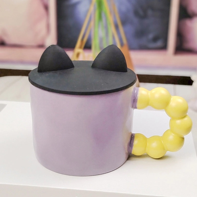 Stylish Solid Color Ceramic Mug - Single Piece | Home & Kitchen Drinkware