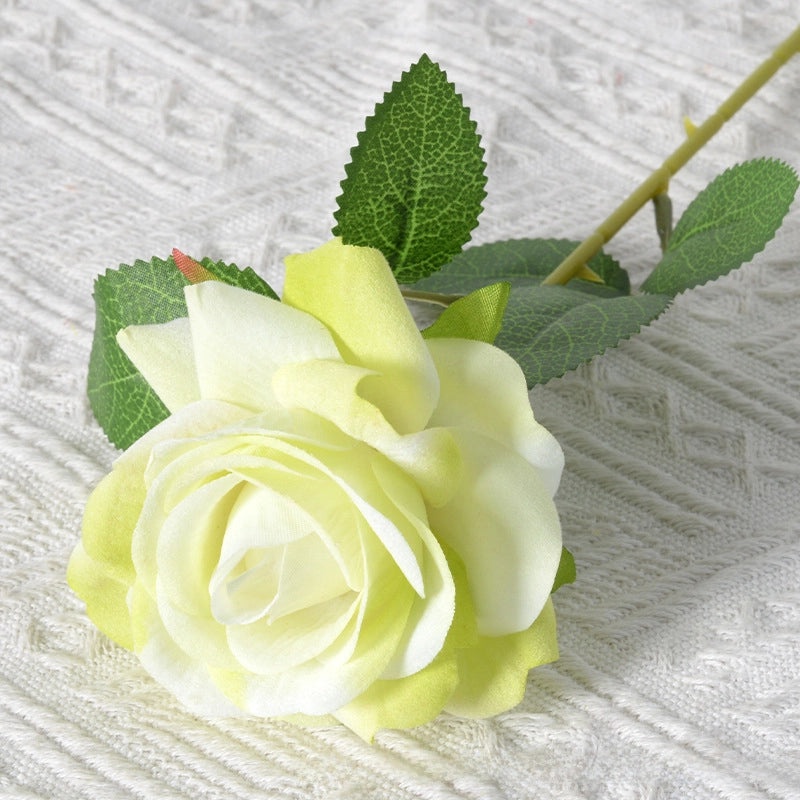 Romantic Artificial Rose Single Stem Valentine’s Day Home & Wedding Decor Soft Flannel Feel|Home Decor & Wedding Supplies