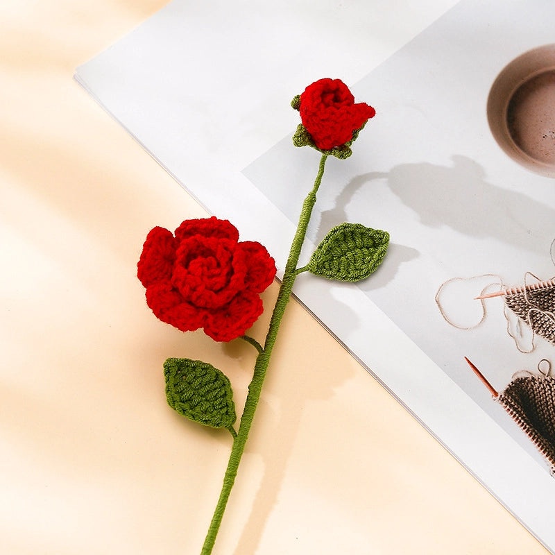 Handcrafted Wool Rose Flower Decoration for Living Room|Home Decor Gift