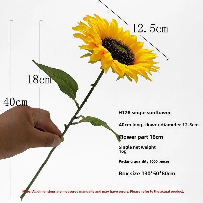 2 Pieces Realistic Artificial Sunflower Home Decor Wedding Floral Arrangement Fake Flower Bouquet|Home Decor & Floral Ornaments