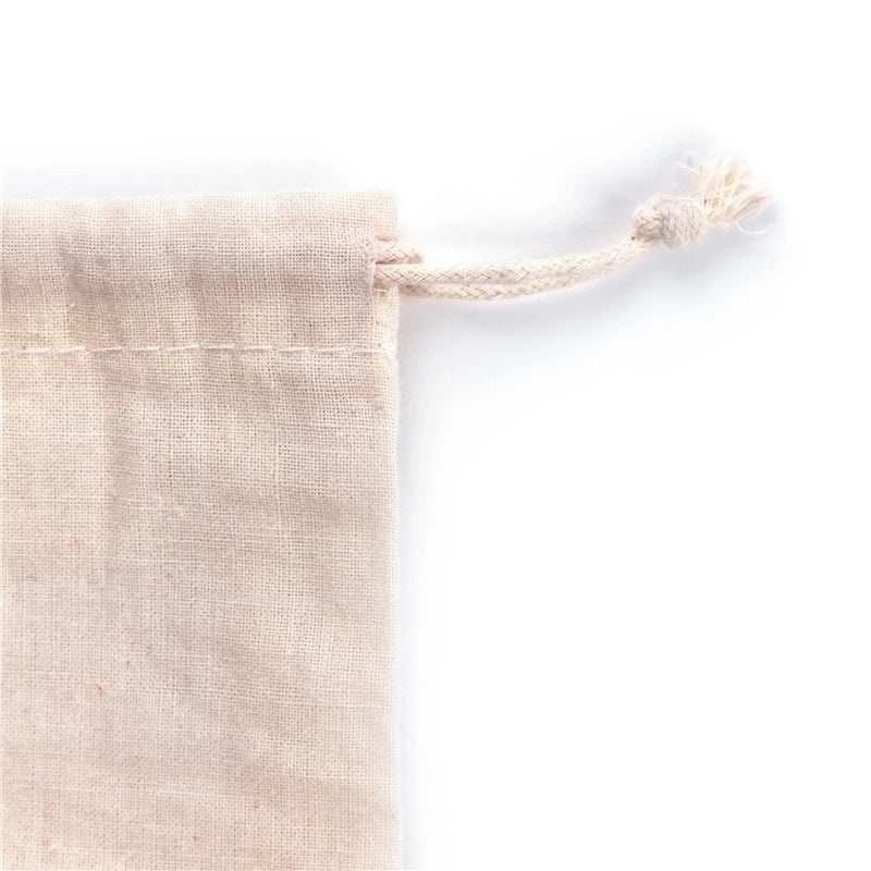 Cotton Linen Drawstring Jewelry Pouch Solid Color Small Storage Bag|Jewelry Storage & Organization