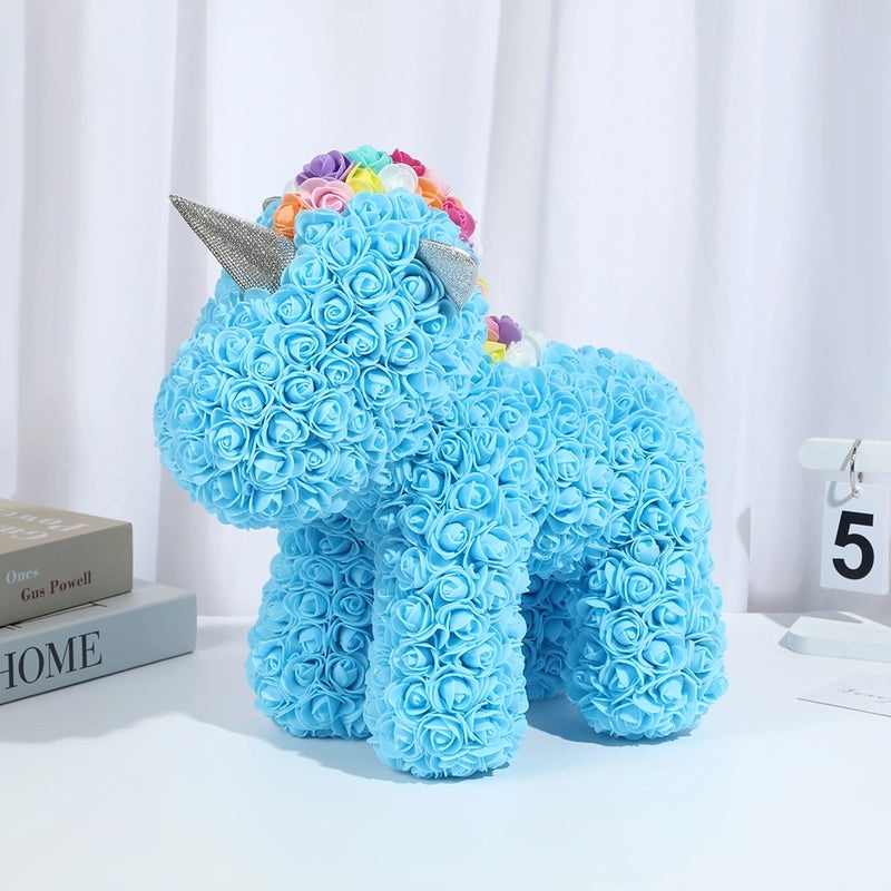 Elegant Lady Animal Preserved Fresh Flower Ornaments for Valentine's Day | Women's Accessories