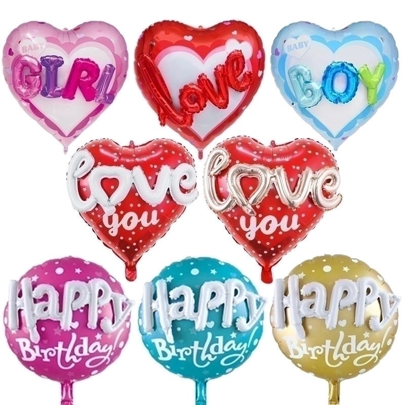 50 Pieces Heart Shape Aluminum Foil Balloons for Valentine's Day Birthday Party Decorations|Party Supplies Balloons