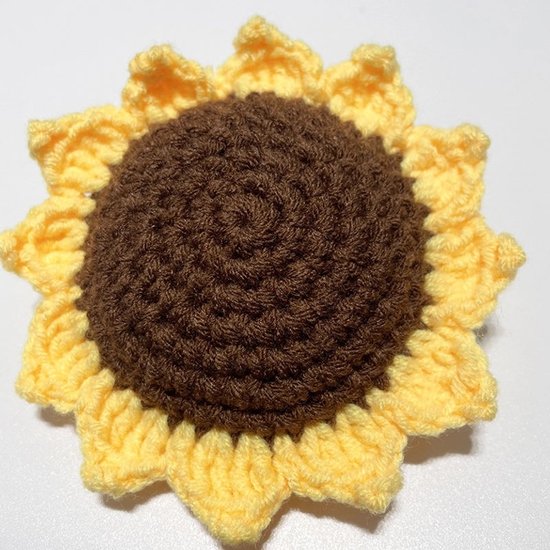 Minimalist Sunflower Heart-Shaped Rose Yarn Artificial Flowers|Home Decor Artificial Flowers