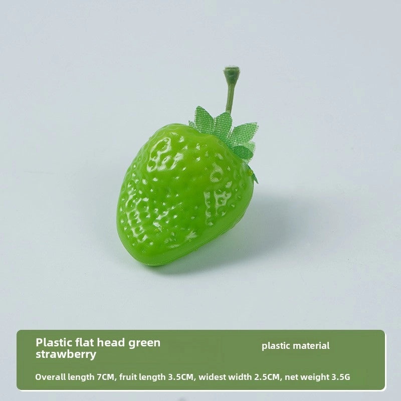 Realistic Plastic Strawberry Decoration | Artificial Fruit Props for Window Display and Photography | Home Decor Accessories | Fake Fruit Models 