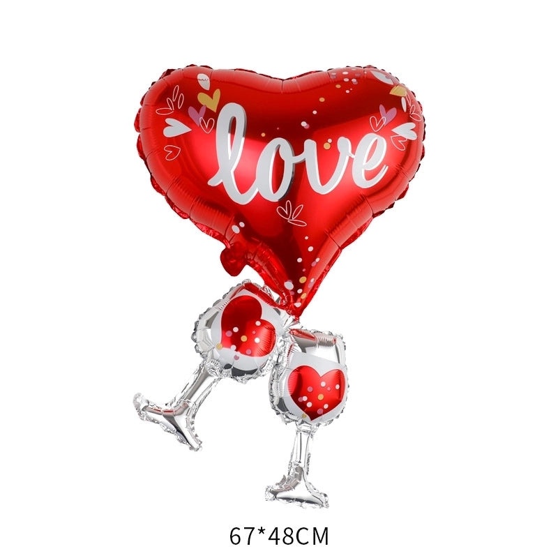Heart-Shaped Aluminum Foil Balloons for Valentine's Day Party Decor | Party Supplies