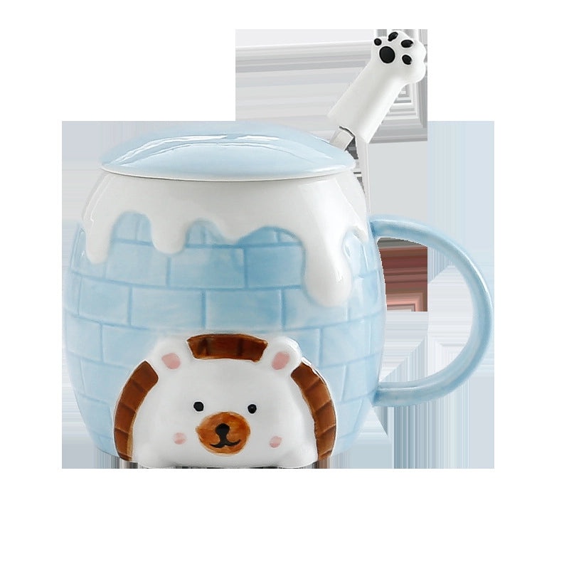 Adorable Bear Shaped Ceramic Water Bottle Set | Drinkware & Water Bottles