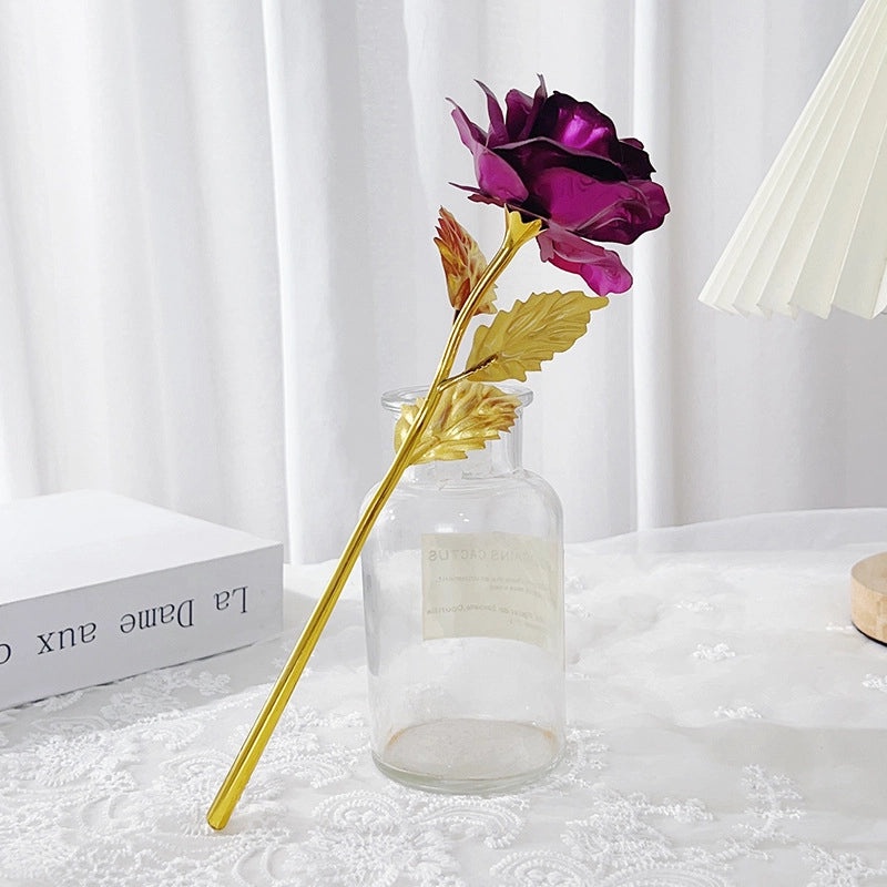 Rose Gold Foil Paper Artificial Plant for Party and Festival Decor | Home & Garden Decorations